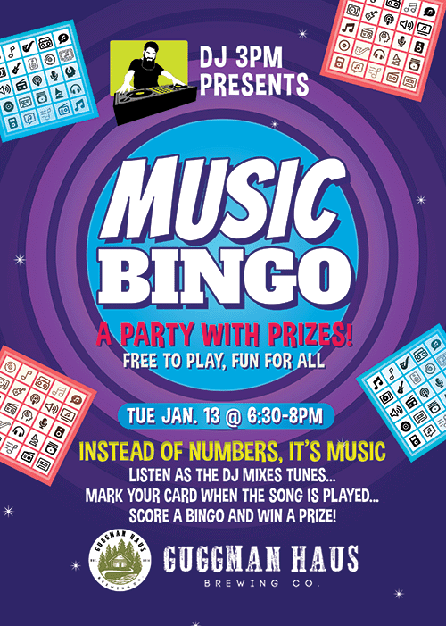 music bingo flyer